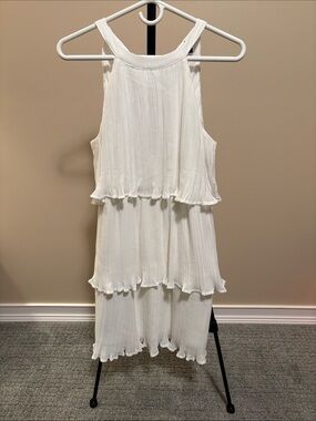 Zesica Tiered Sleeveless White Dress - Elegant Summer Style